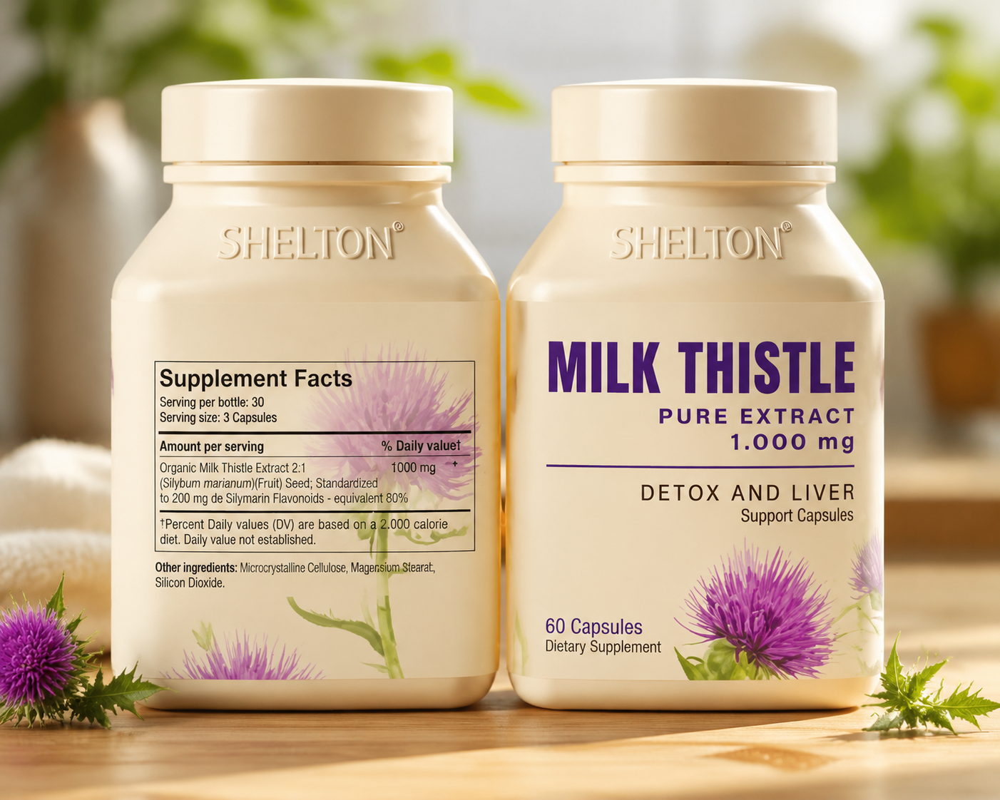 MILK THISTLE 1000MG X 60 CÁPSULAS, (DESINTOXICANTE HEPÁTICO)