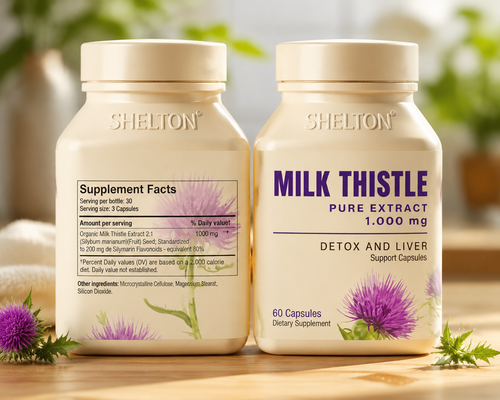 MILK THISTLE 1000MG X 60 CÁPSULAS, (DESINTOXICANTE HEPÁTICO)